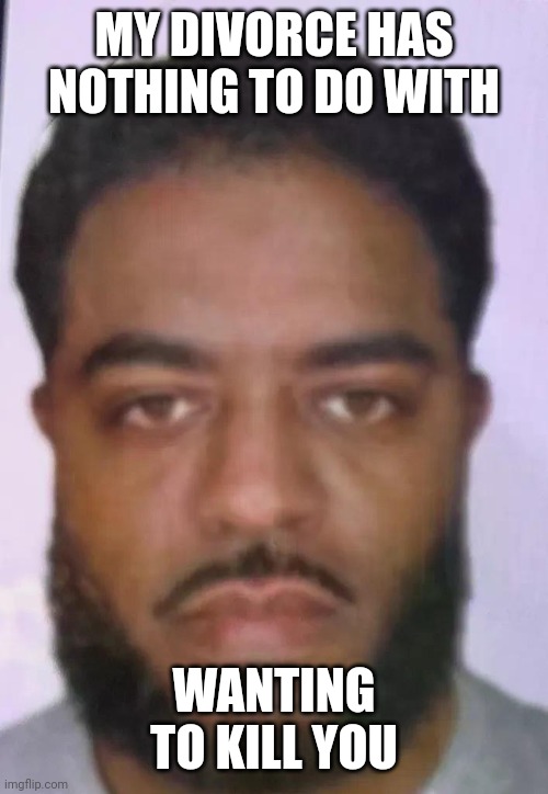 cnn woked up | MY DIVORCE HAS NOTHING TO DO WITH; WANTING TO KILL YOU | image tagged in shamsud din jabbar | made w/ Imgflip meme maker