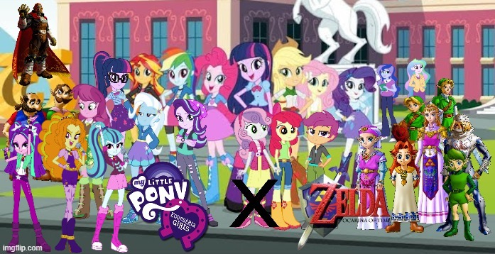 My Little Pony Equestria Girls And The Legend Of Zelda Ocarina Of Time Crossover | image tagged in mlp fim | made w/ Imgflip meme maker