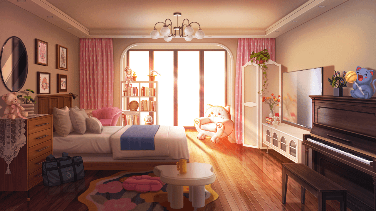 DDLC Monika's Bedroom Blank Meme Template
