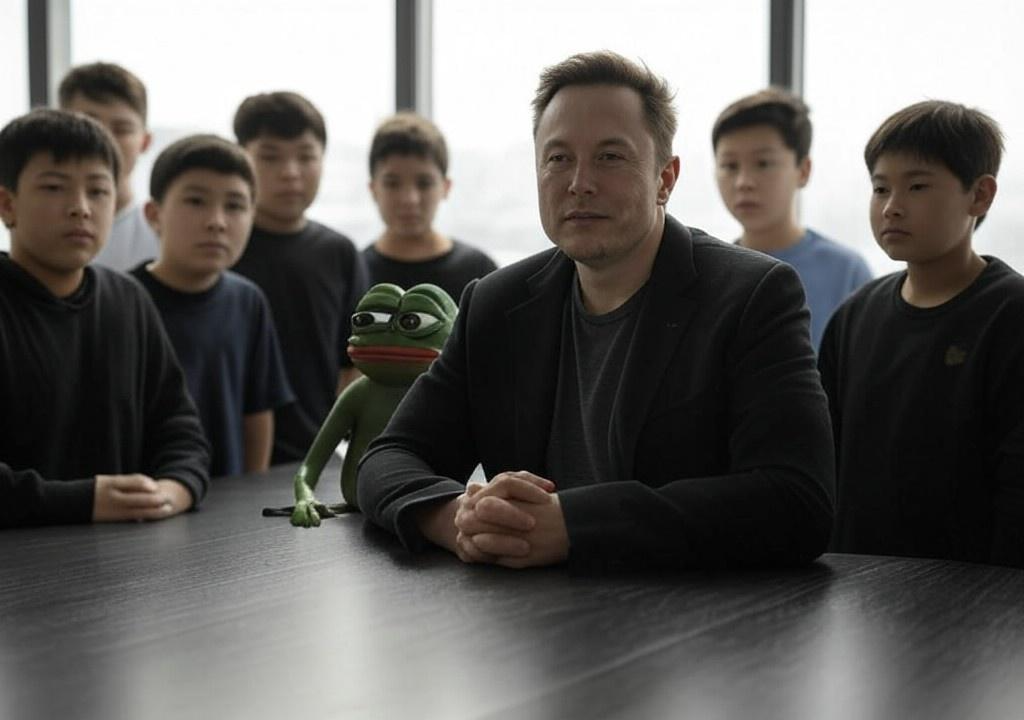 Elon Musk, Pepe the Pedo Frog, young boys Blank Meme Template