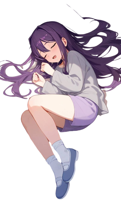 DDLC Yuri sleeping Blank Meme Template