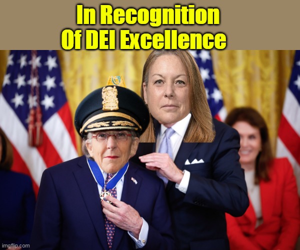 Like an Oscar     A "Cheatle" | In Recognition
Of DEI Excellence | image tagged in cheatle kirkpatrick dei award meme | made w/ Imgflip meme maker