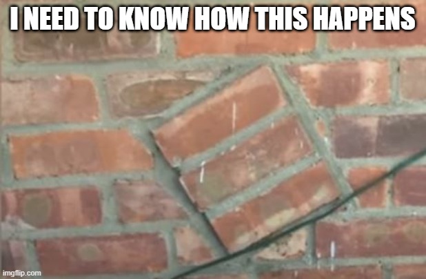 Brick Wall | I NEED TO KNOW HOW THIS HAPPENS | image tagged in you had one job | made w/ Imgflip meme maker