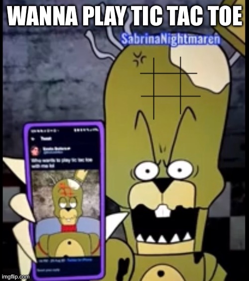 Tic tac toe | WANNA PLAY TIC TAC TOE | image tagged in tic tac toe | made w/ Imgflip meme maker