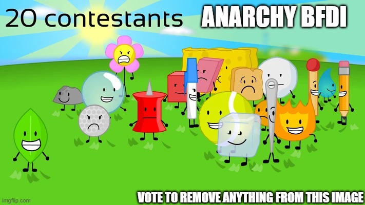 ANARCHY BFDI; VOTE TO REMOVE ANYTHING FROM THIS IMAGE | made w/ Imgflip meme maker