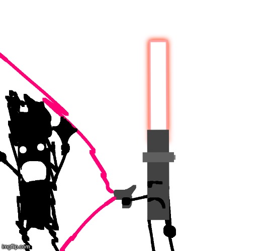 Lightsaber destroying boney | image tagged in lightsaber destroying boney | made w/ Imgflip meme maker