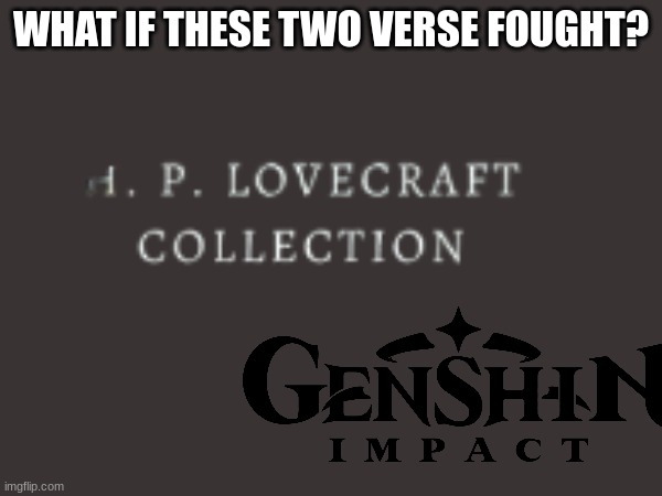 put the verse in the comments | WHAT IF THESE TWO VERSE FOUGHT? | image tagged in genshin impact,death battle | made w/ Imgflip meme maker