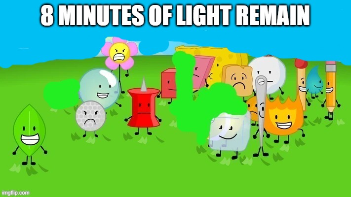 8 MINUTES OF LIGHT REMAIN | made w/ Imgflip meme maker