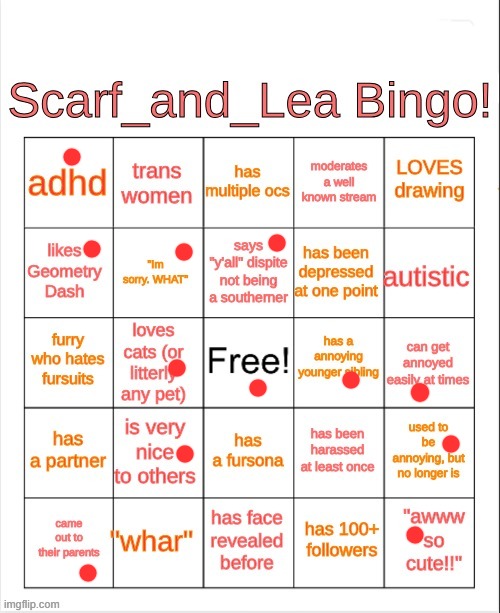 :) | image tagged in scarf_and_lea bingo | made w/ Imgflip meme maker