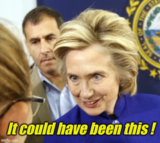 Alien Hillary | It could have been this ! | image tagged in alien hillary | made w/ Imgflip meme maker