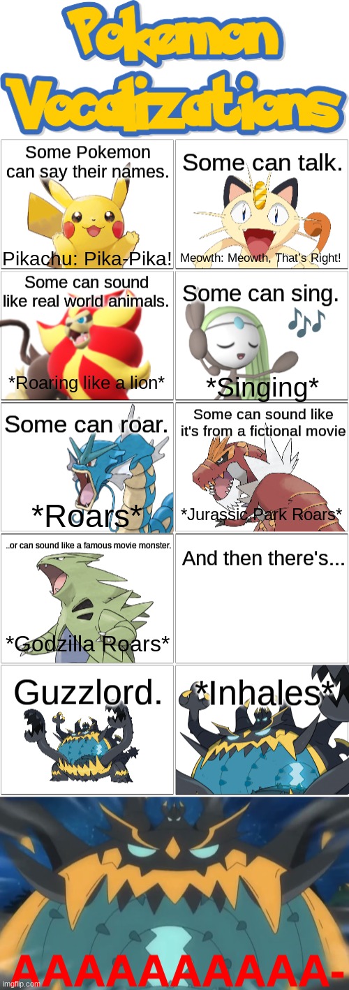 Pokemon Vocalizations | made w/ Imgflip meme maker