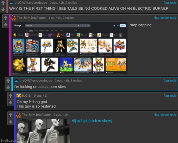 mf is looking for tails on porn sites | made w/ Imgflip meme maker