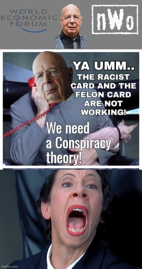 Klaus Schwab as Dr Evil in Austin Powers Blank Meme Template