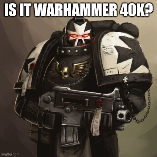 Black Templar | IS IT WARHAMMER 40K? | image tagged in black templar | made w/ Imgflip meme maker