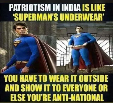 patriotism hindu nationalism india meme funny Blank Meme Template