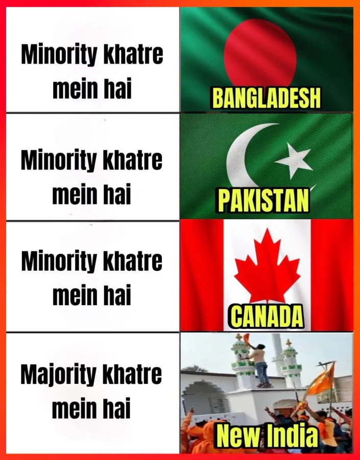 hindu khatre me hai meme india funny bangladesh canada bharat Blank Meme Template