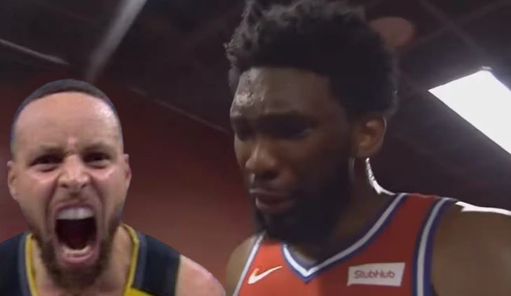 Curry History makes Joel Embiid Cry Blank Meme Template