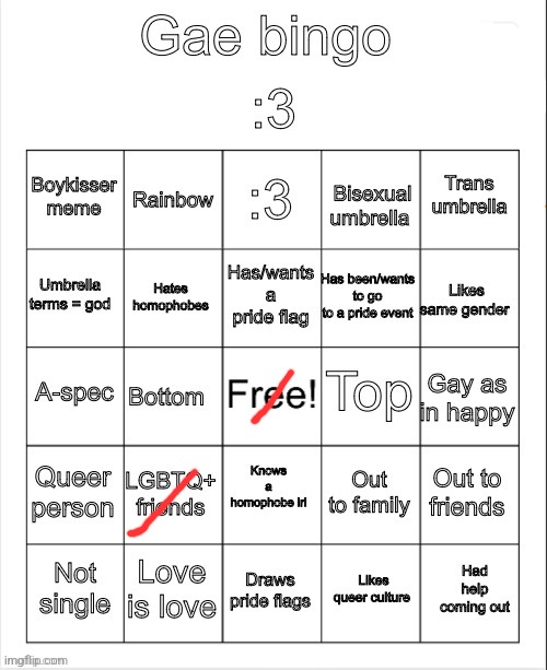 Gae bingo | image tagged in gae bingo | made w/ Imgflip meme maker