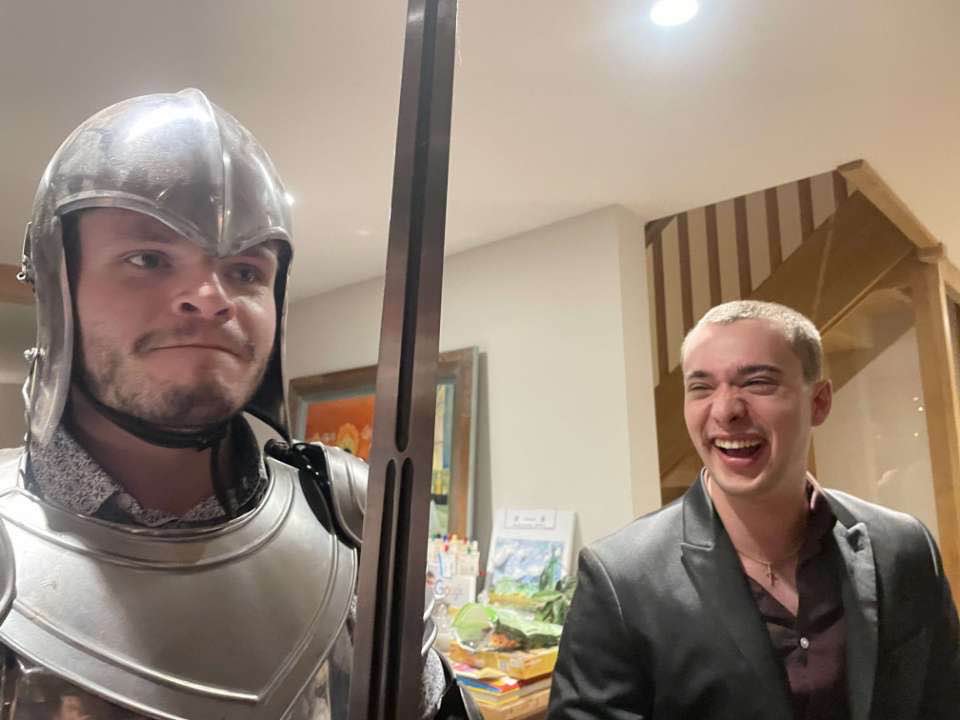 Laugh about knight Blank Meme Template