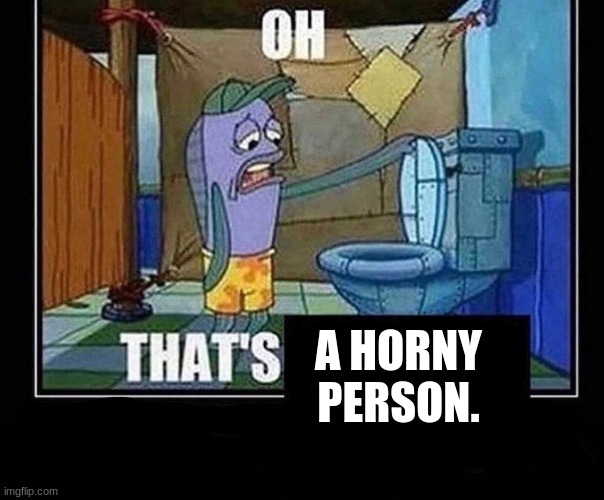 Oh that’s | A HORNY PERSON. | image tagged in oh that s | made w/ Imgflip meme maker