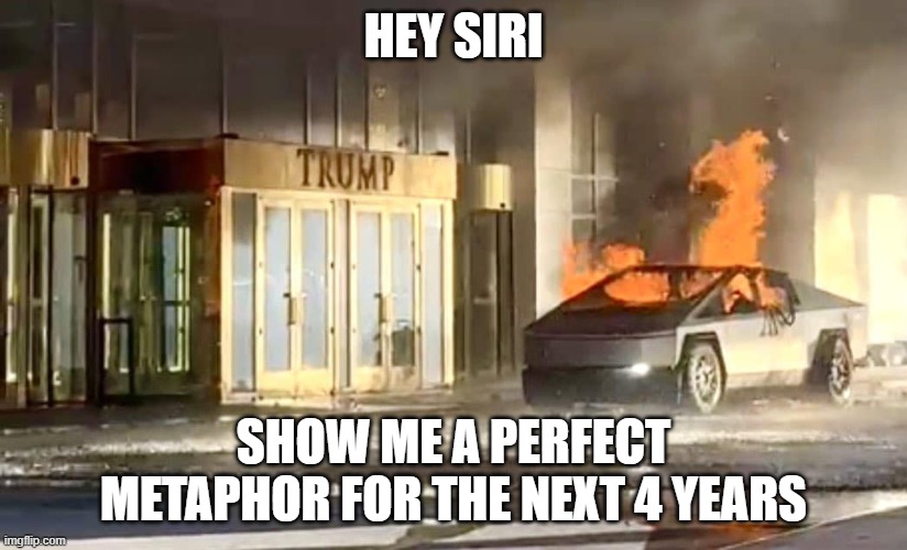 Hey Siri | HEY SIRI; SHOW ME A PERFECT METAPHOR FOR THE NEXT 4 YEARS | image tagged in siri | made w/ Imgflip meme maker