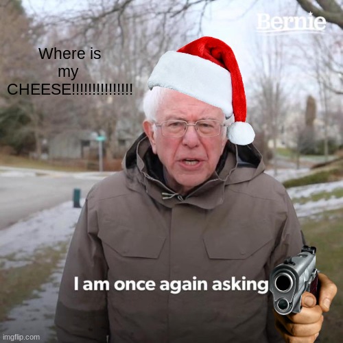WHERE IS MY CHEESE | Where is my  CHEESE!!!!!!!!!!!!!!! | image tagged in memes,bernie i am once again asking for your support,fun | made w/ Imgflip meme maker