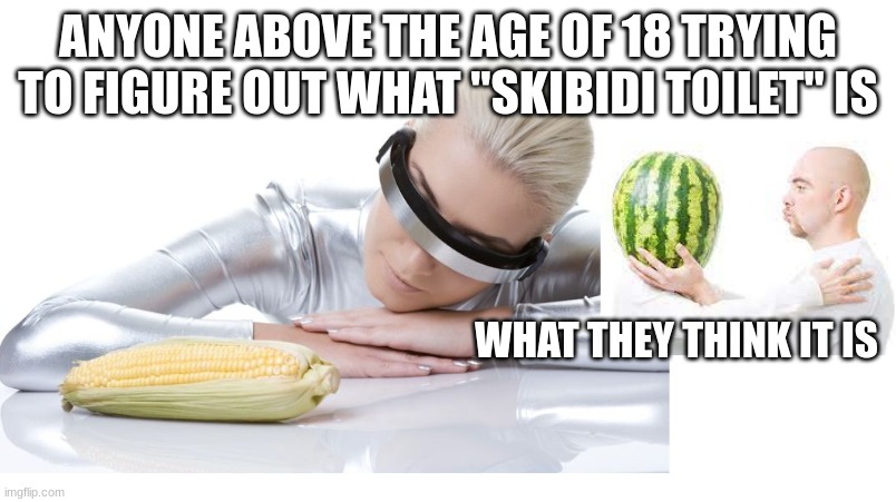 Skibidi do da skibidi ay | ANYONE ABOVE THE AGE OF 18 TRYING TO FIGURE OUT WHAT "SKIBIDI TOILET" IS; WHAT THEY THINK IT IS | image tagged in skibidi toilet,adults | made w/ Imgflip meme maker