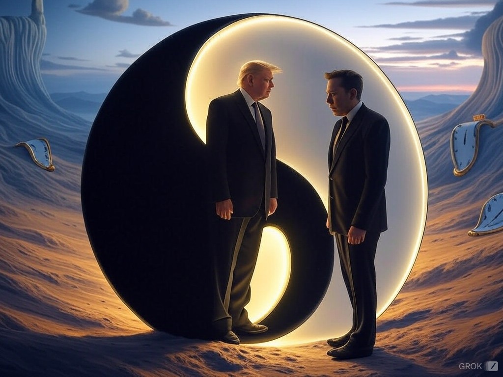 donald Trump Elon Musk #elonald Yin Yang Blank Meme Template