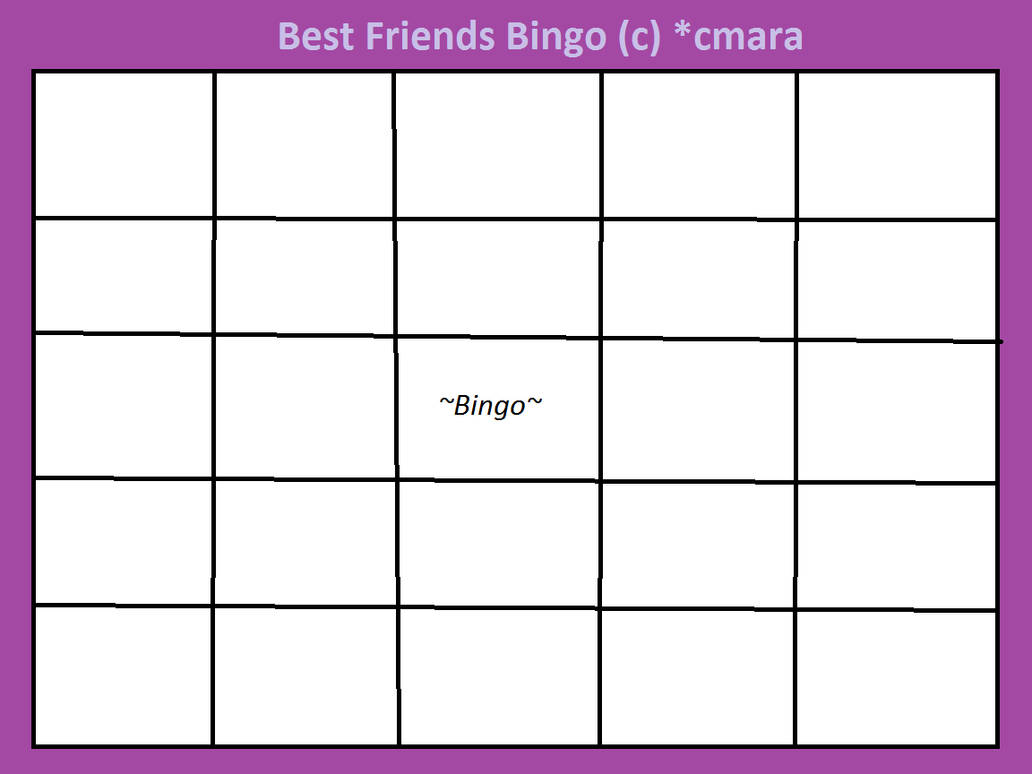 best friends bingo Blank Meme Template