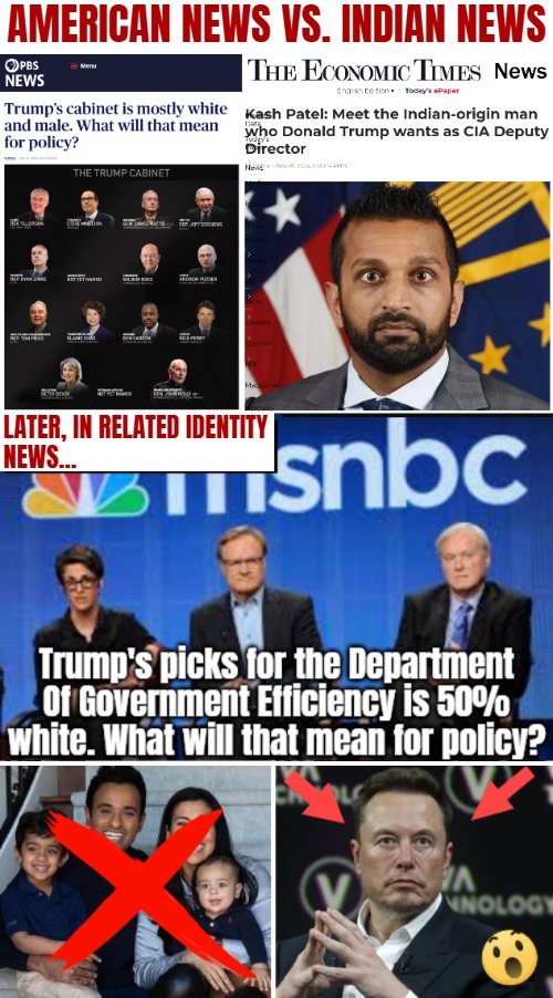 LATER, IN RELATED IDENTITY 
NEWS... | image tagged in american politics,identity politics,donald trump,race | made w/ Imgflip meme maker