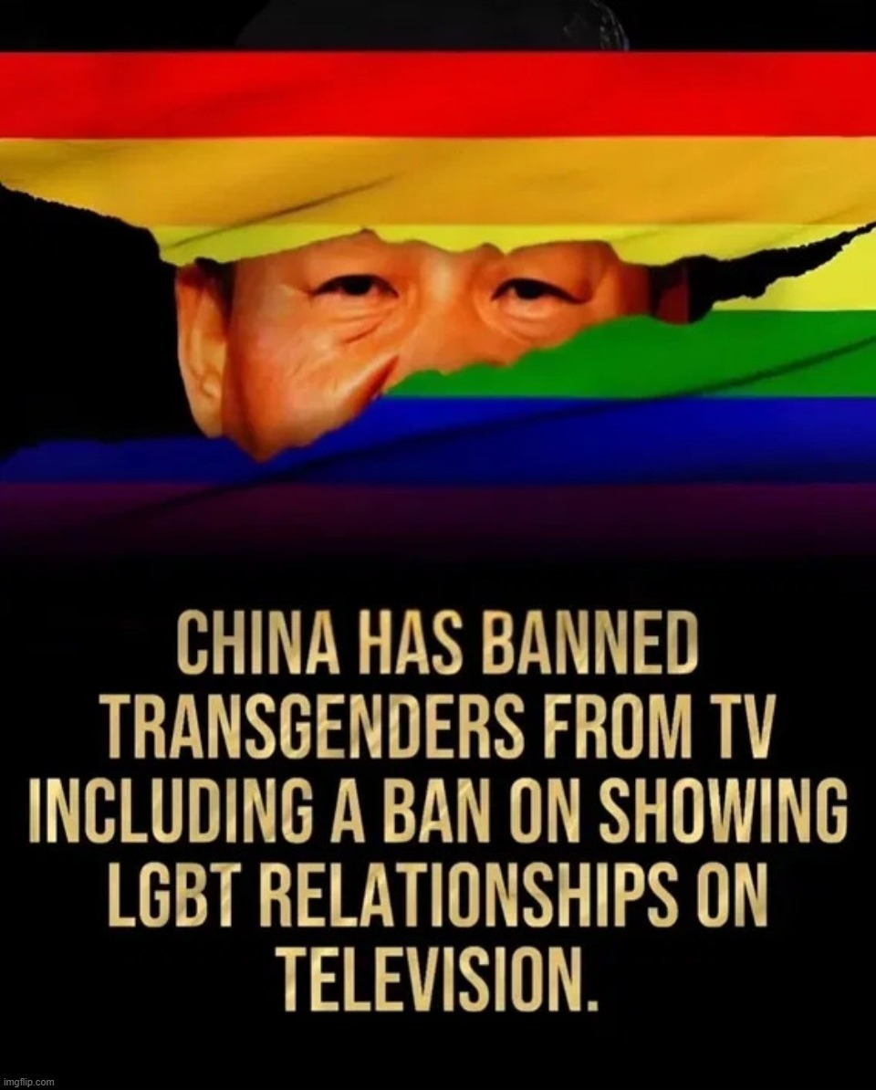 China Bans Transgenders: No Safe Place to Hide | image tagged in tired of hearing about transgenders,transgenders,chicoms,chyna,made in china,lgbtq | made w/ Imgflip meme maker