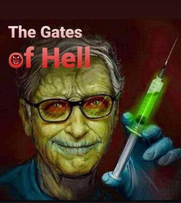 Bill Gates vaxx Zombie Blank Meme Template