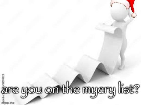 i made this template like two weeks ago and it probably will never get used ever again | image tagged in are you on the myery list | made w/ Imgflip meme maker