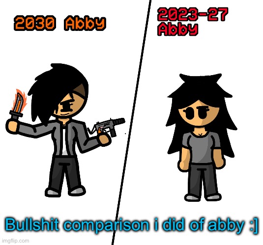 Also id any of you horny fucks say “smash” i now wish that you get doxxed; Bullshit comparison i did of abby :] | made w/ Imgflip meme maker