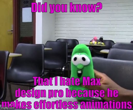 I extremely despised max design pro | Did you know? That I hate Max design pro because he makes effortless animations | image tagged in did you know sml version,sml | made w/ Imgflip meme maker