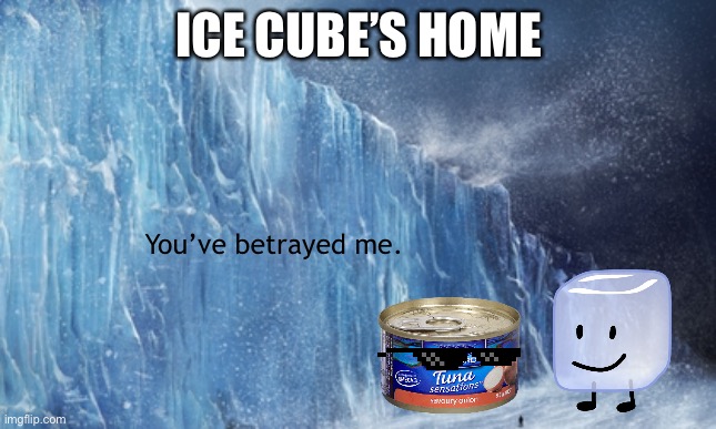 TUNA WHO LET YOU IN THE ICE WALL | ICE CUBE’S HOME; You’ve betrayed me. | image tagged in ice wall,tuna get back into your room rn | made w/ Imgflip meme maker