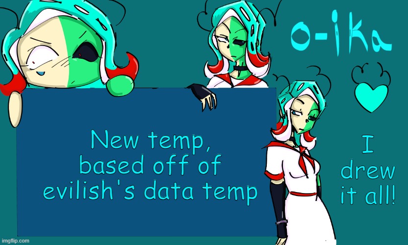 I made an inky companion one too | New temp, based off of evilish's data temp; I drew it all! | image tagged in 401 temp | made w/ Imgflip meme maker