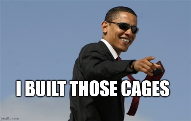 Cool Obama Meme | I BUILT THOSE CAGES | image tagged in memes,cool obama | made w/ Imgflip meme maker