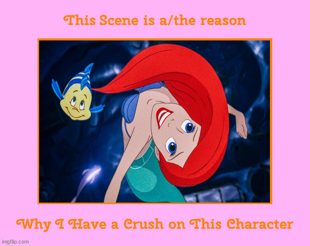 part of your world is the reason why i have a crush on princess ariel | image tagged in this scene is a/the reason why i have a crush on this character,the little mermaid,part of your world,disney,animation,ariel | made w/ Imgflip meme maker