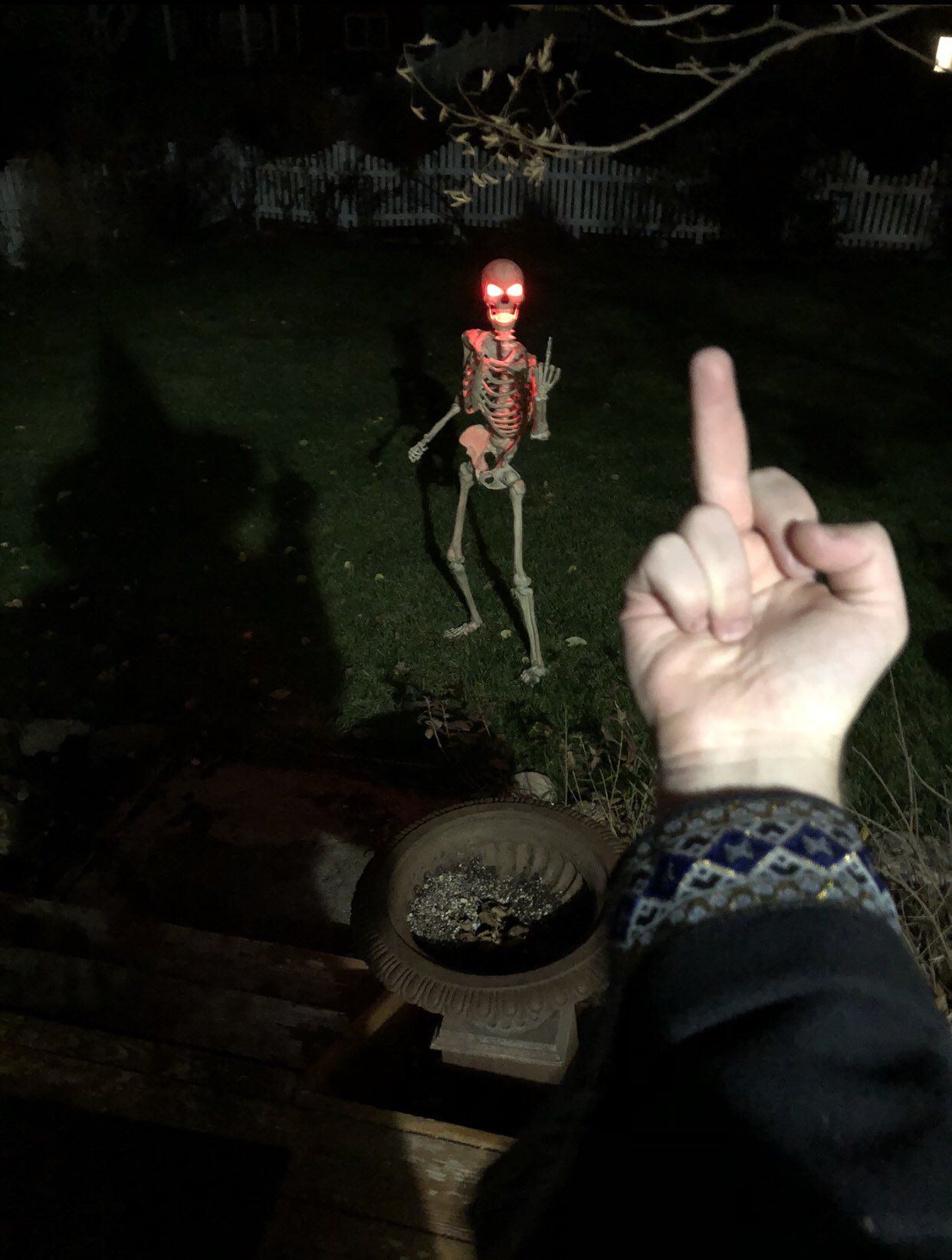 Skeleton Middle Finger Blank Meme Template