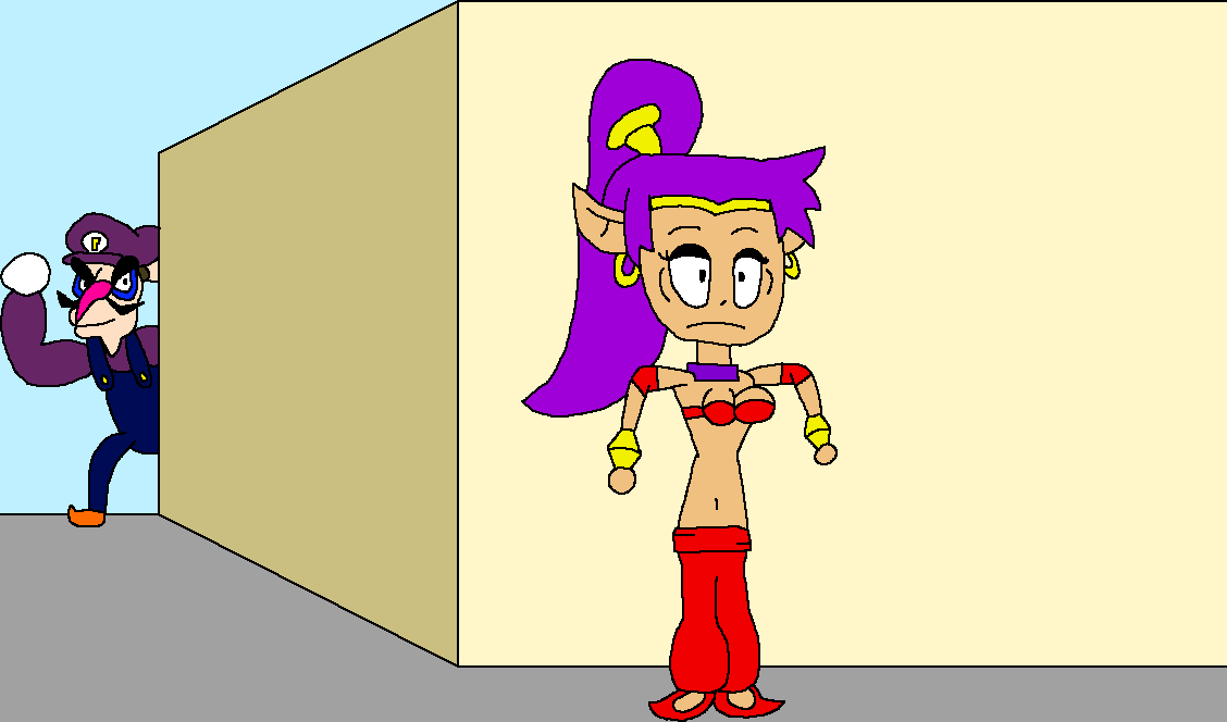 High Quality Shantae is Not Safe From Waluigi Blank Meme Template