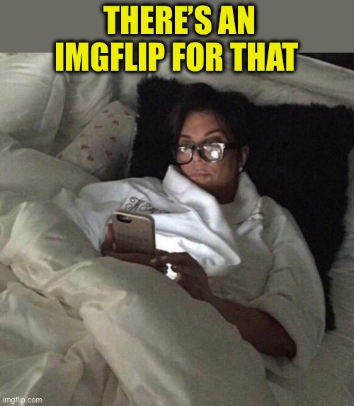 Kris Jenner on her phone | THERE’S AN IMGFLIP FOR THAT | image tagged in kris jenner on her phone | made w/ Imgflip meme maker