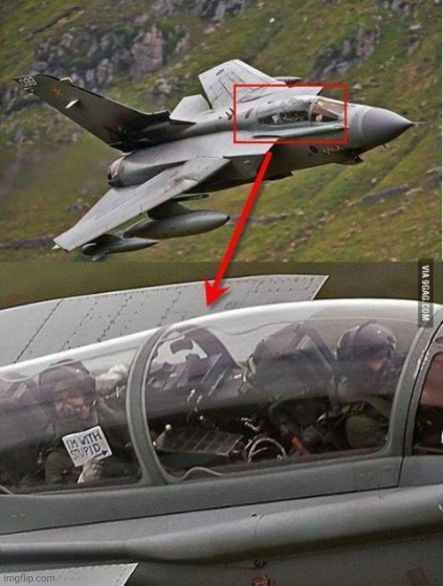 "I'm with stupid" bold words when stupid is the one in the pilot seat | made w/ Imgflip meme maker