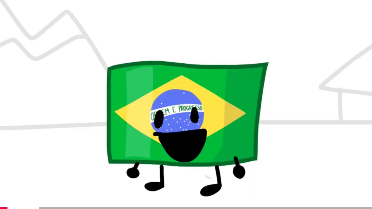 Brazil Flag smiled Blank Meme Template