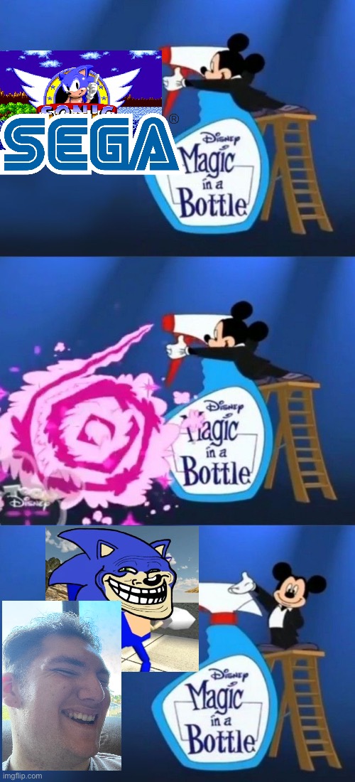 Trolling on Disney | image tagged in disney magic in a bottle template | made w/ Imgflip meme maker