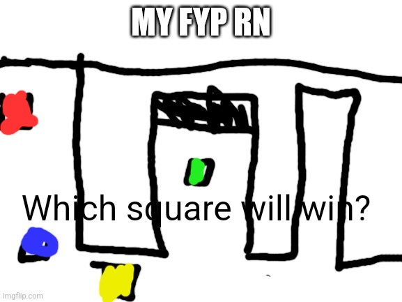 My fyp rn | MY FYP RN; Which square will win? | image tagged in blank white template | made w/ Imgflip meme maker