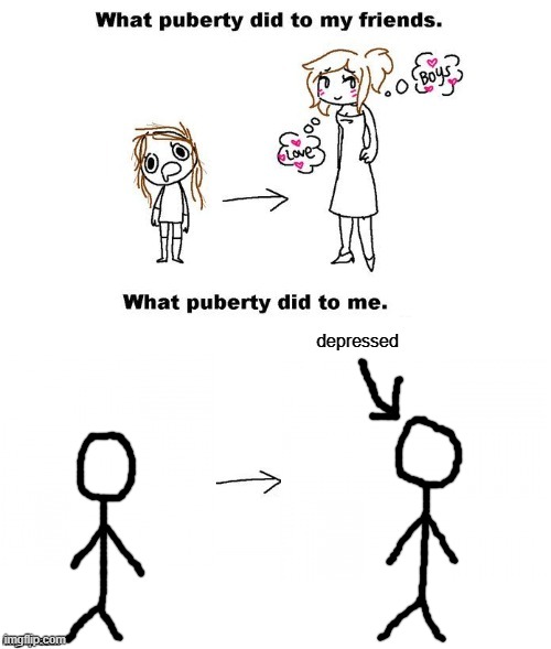 What puberty did to me  | depressed | image tagged in what puberty did to me | made w/ Imgflip meme maker