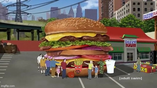 Hands On A Hamburger | image tagged in hands on a hamburger,aqua teen hunger force,hamburger,cheeseburger | made w/ Imgflip meme maker