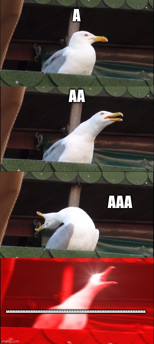 Inhaling Seagull Meme | A; AA; AAA; AAAAAAAAAAAAAAAAAAAAAAAAAAAAAAAAAAAAAAAAAAAAAAAAAAAAAAAAAAAAAAAAAAAAAAAAAAAAAAAAAAAAA | image tagged in memes,inhaling seagull,aaaaaaaaaaaaaaaaaaaaaaaaaaaaaaaaaaaa | made w/ Imgflip meme maker