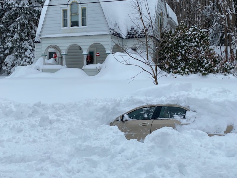 Snowstorm buried Blank Meme Template